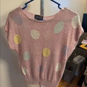 Vintage polka dot sweater top
